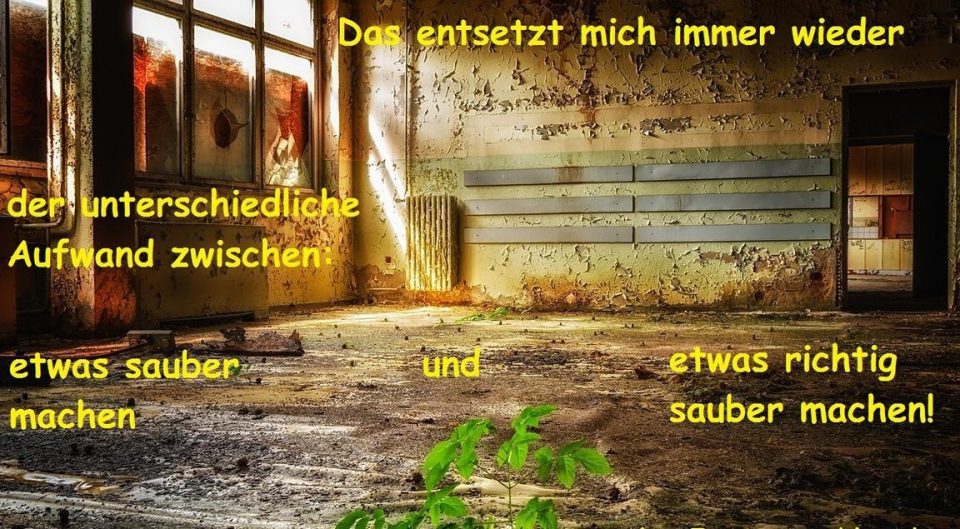richtig sauber machen