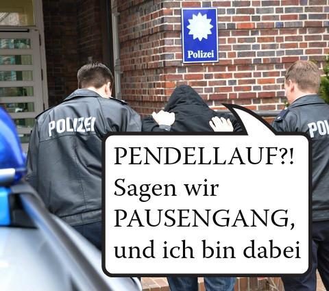 Polizei Pendellauf