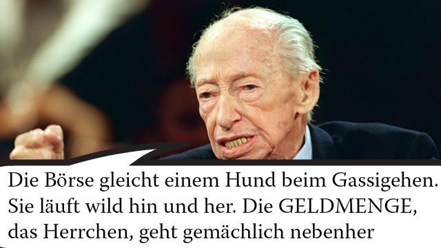 Corona-Virus zwingt Andre Kostolany zu einem Update seines bekanntesten Zitats