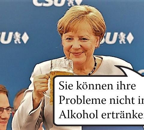 Man kann Probleme nicht in Alkohol ertränken