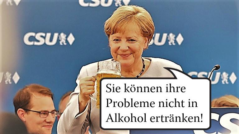 Man kann Probleme nicht in Alkohol ertränken