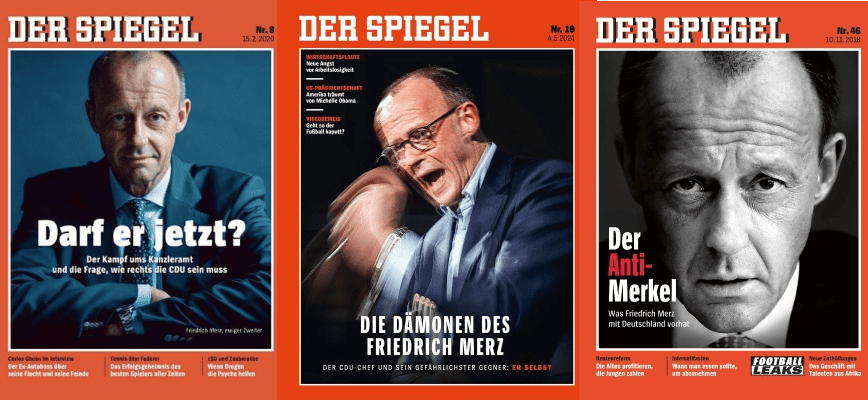 Der Spiegel – Alle Friedrich Merz-Cover