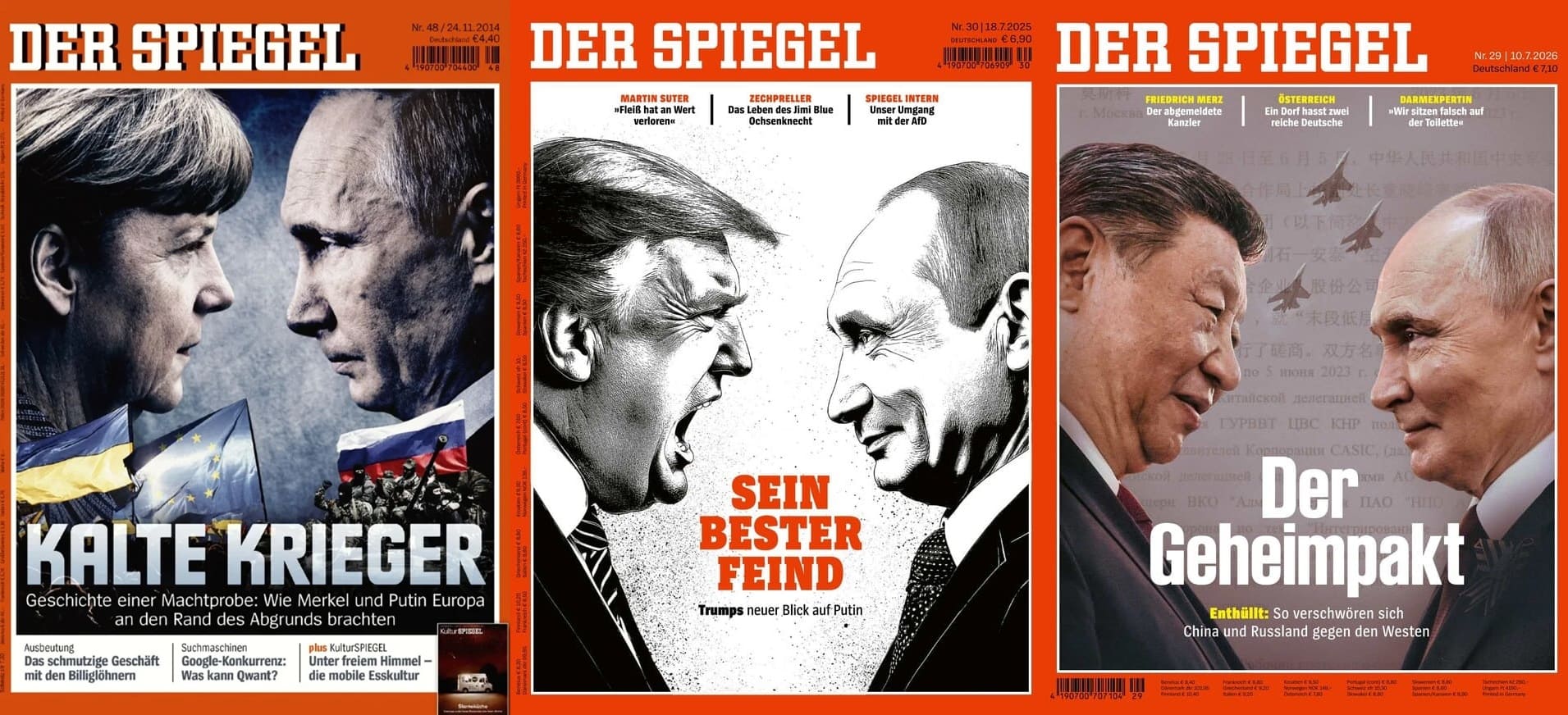 DER SPIEGEL – Alle Putin Titelbilder